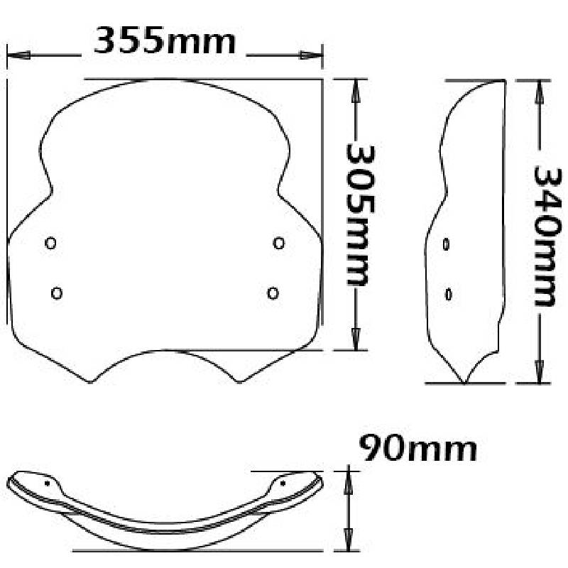 Parabrisas medio BMW r 1200 r nine-t 15-20